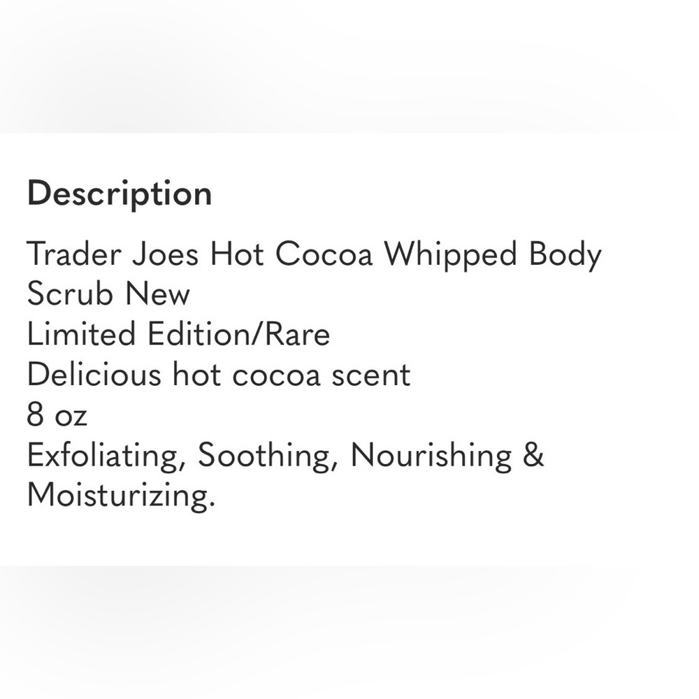 Hot Cocoa Whipped Body Scrub - New - Picture 3 of 3
